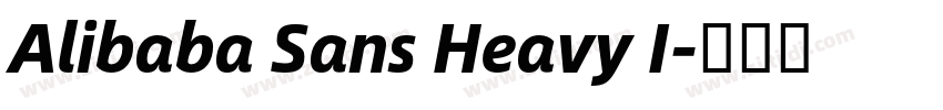Alibaba Sans Heavy I字体转换